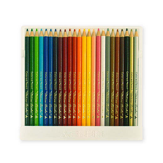 ミニツク特急便|マンダラぬり絵ダイアリーに最適な色鉛筆|金・銀を含めた充実の24色のセットです。
