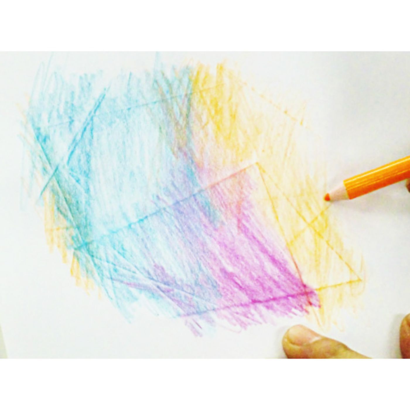 ミニツク特急便|脳がめざめるお絵かきプログラム　色えんぴつ編用　紙セット３「つながる色と形　フロッタージュパズル」