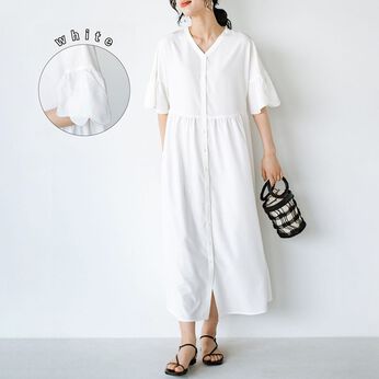 haco! | 袖にハート 羽織りにもなるワンピース〈オフホワイト〉
