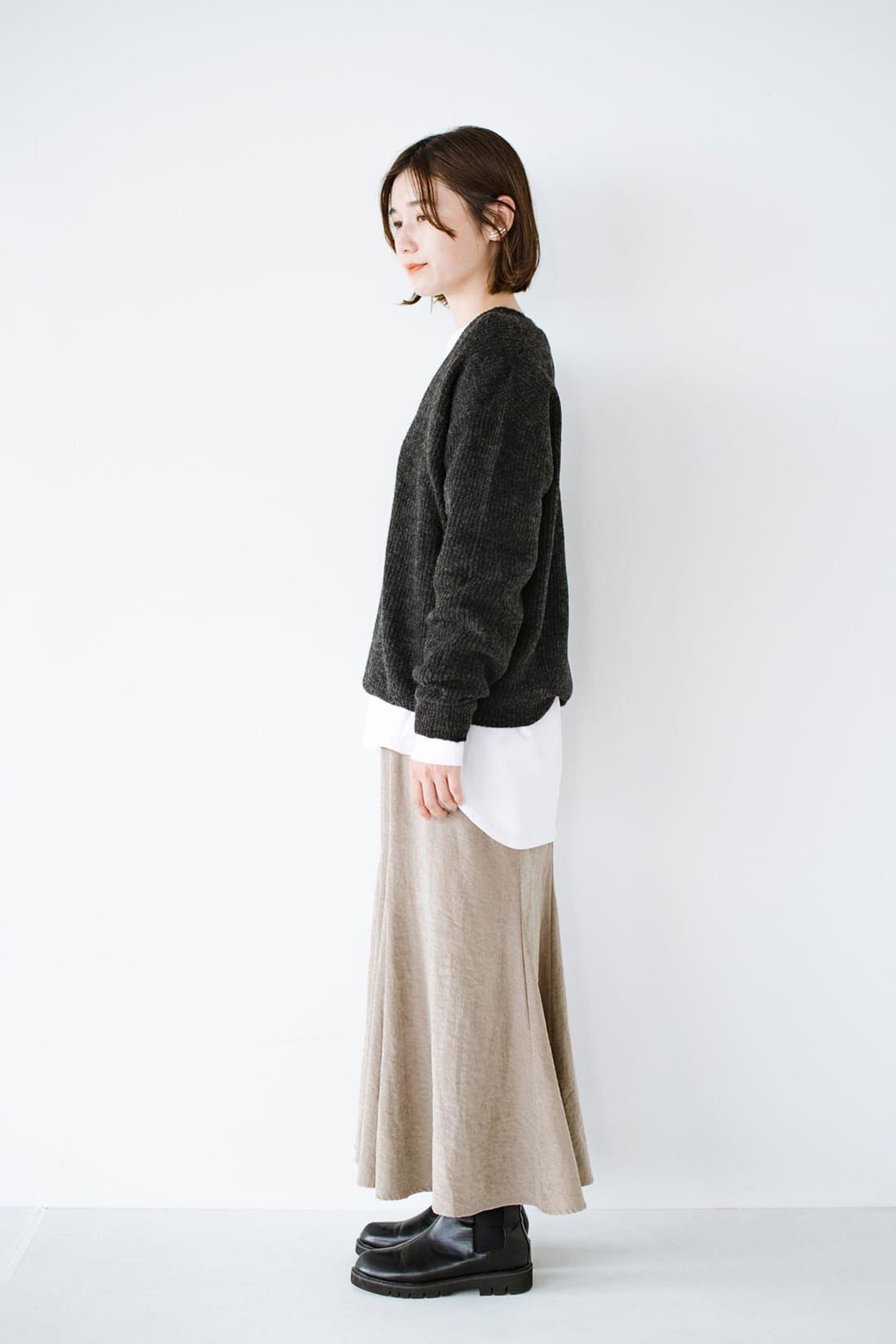 haco!［ハコ］|ｈａｃｏ！　大人っぽさも女っぽさも欲しいときの相棒！　やさしい雰囲気だけどぼやけない起毛素材がポイントのマーメイドスカートｂｙ　ｗｈｏ　ｍａｄｅ　ｍｅ