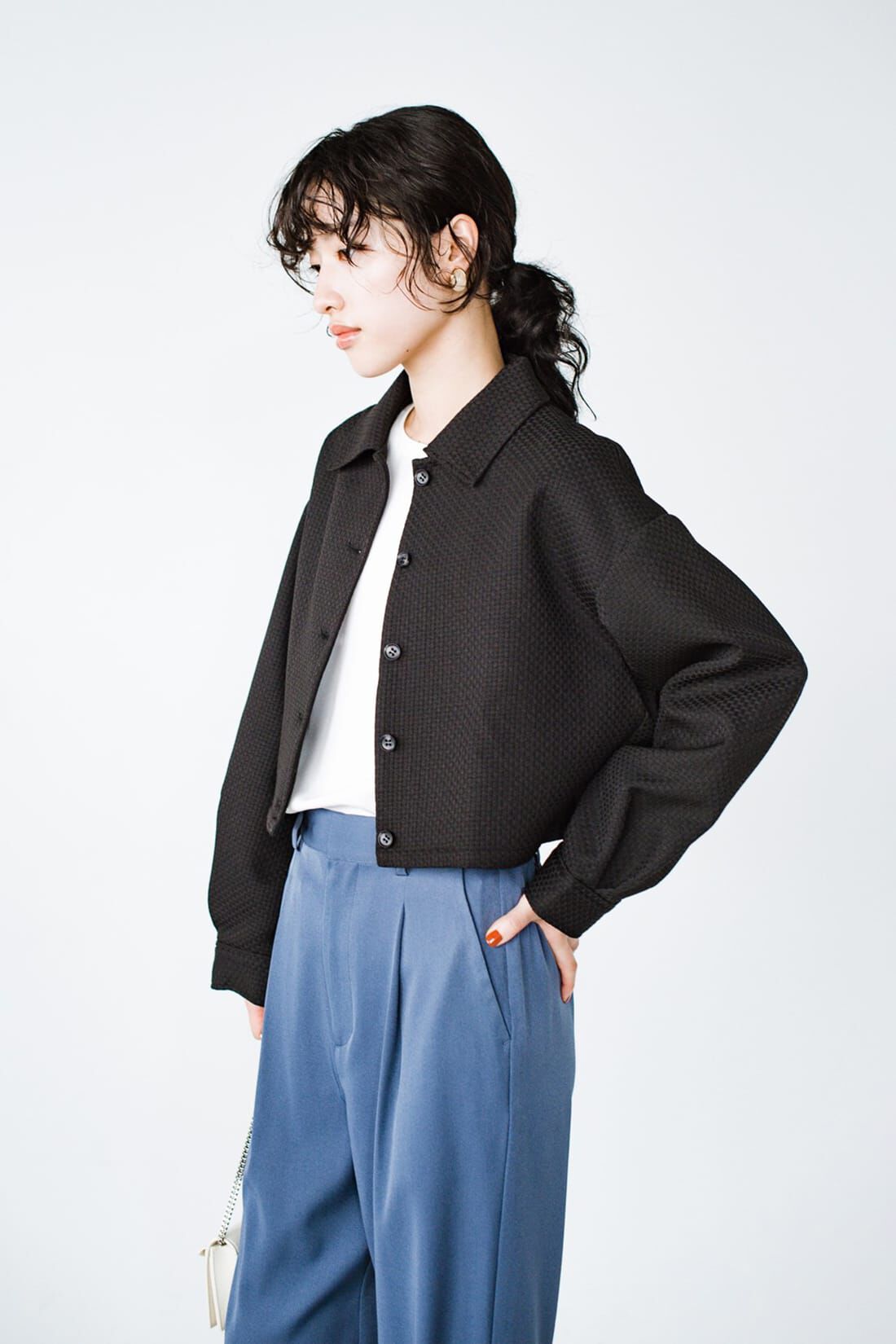 haco!|ｈａｃｏ！ 洗濯機洗いＯＫ！セットアップにもなるシャツジャケット〈日々グッジョ部’ｓ ｉｄｅａ〉〈ブラック〉
