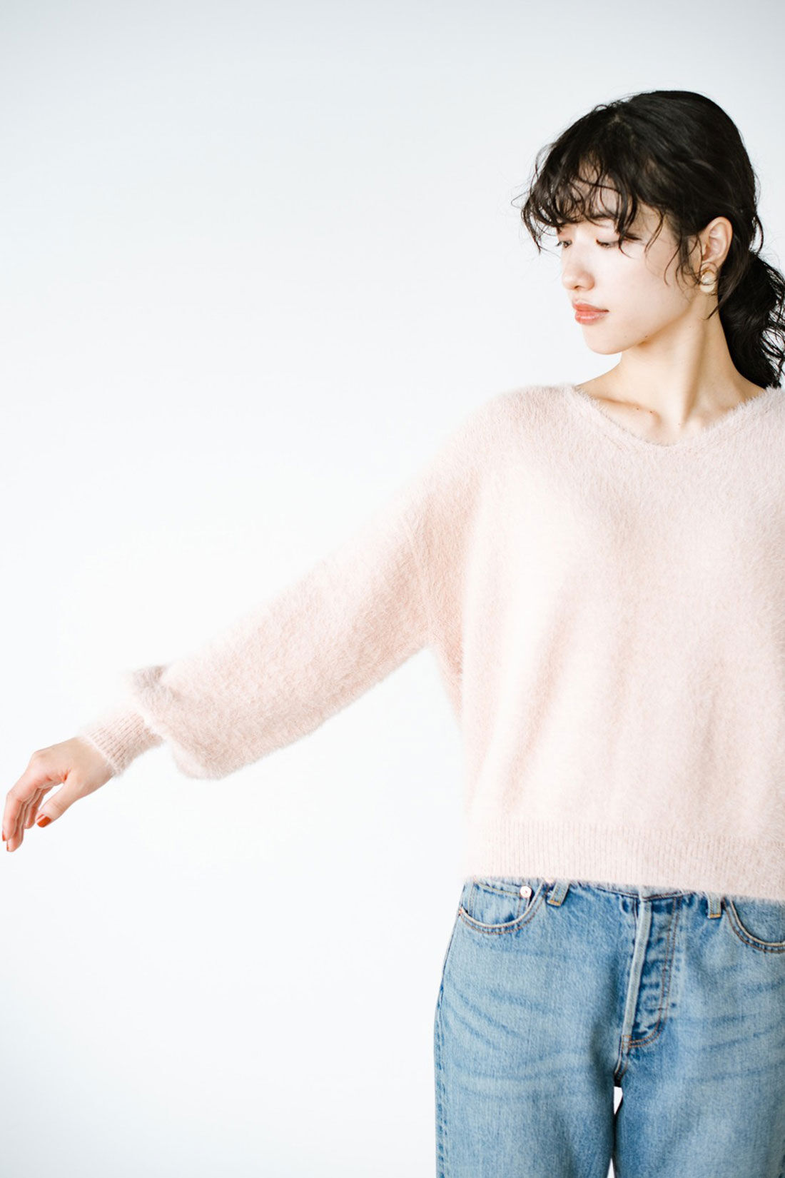 haco!［ハコ］|ｈａｃｏ！ 心までふわふわあったかい 女っぽＶネックニット