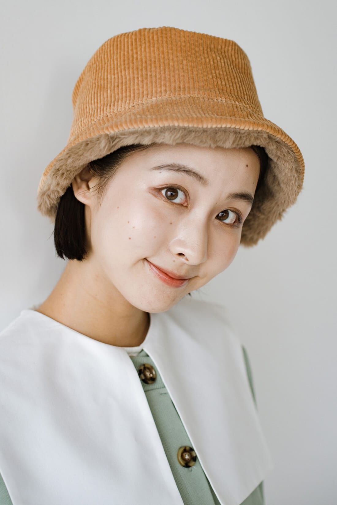 haco!［ハコ］|ＳＵＢＬＩＭＥ　気分やコーデに合わせて素材違いで楽しめる　２ＷＡＹバケットハット〈キャメル〉