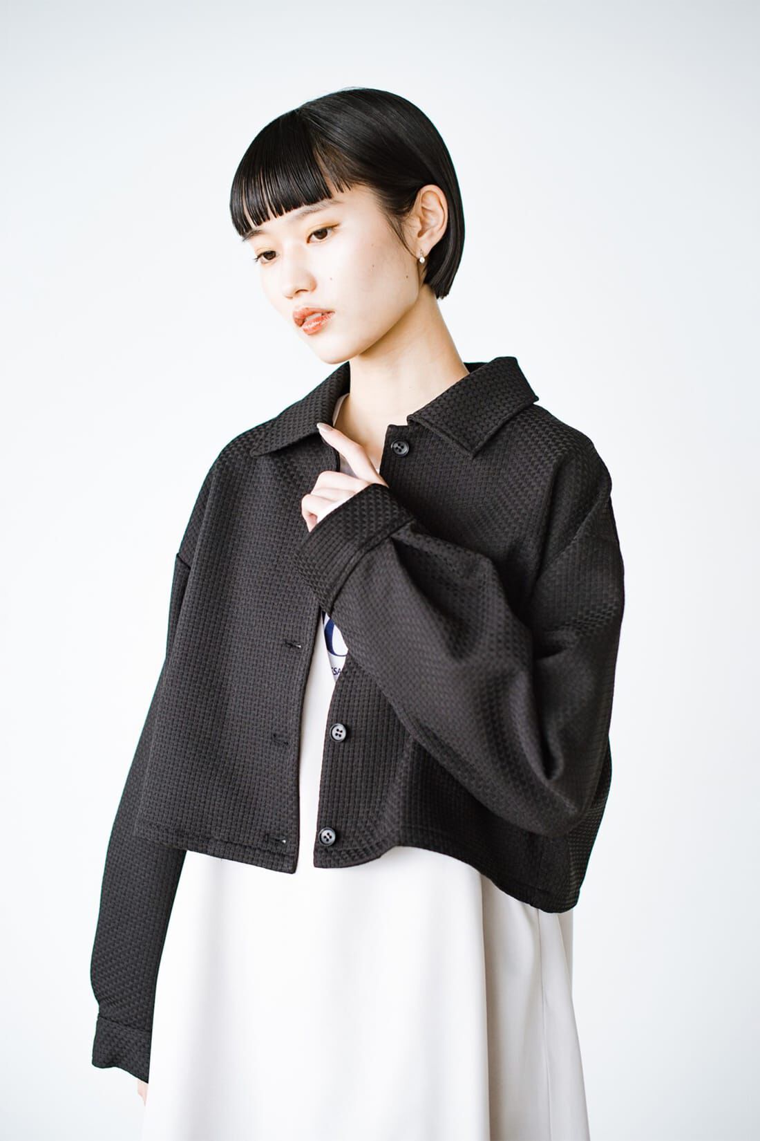 haco!|ｈａｃｏ！ 洗濯機洗いＯＫ！セットアップにもなるシャツジャケット〈日々グッジョ部’ｓ ｉｄｅａ〉〈ブラック〉