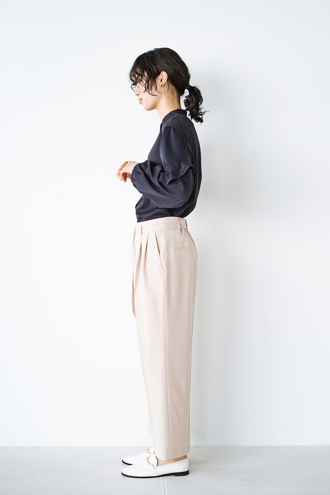 haco!［ハコ］|ANNA LUNA　強撚ストレッチベルト付バレルパンツ