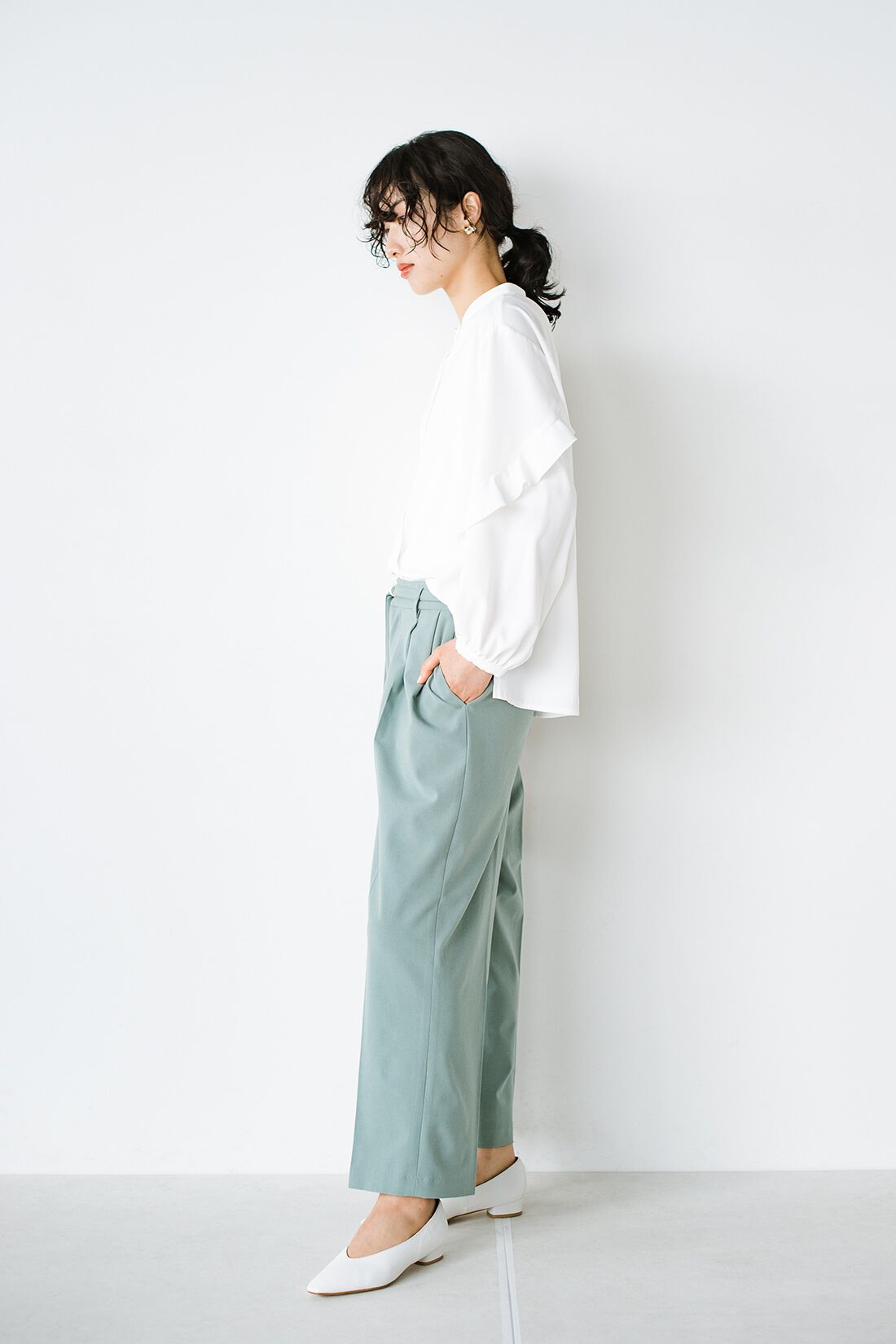 haco!［ハコ］|ANNA LUNA　強撚ストレッチベルト付バレルパンツ