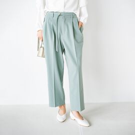 haco! | 強撚ストレッチベルト付バレルパンツ〈グリーン〉