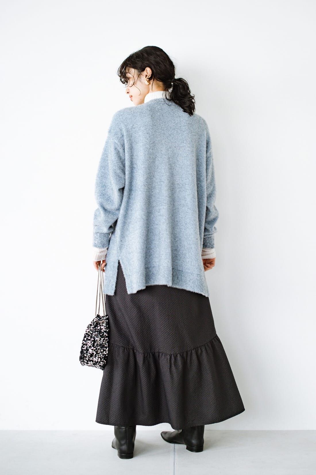 haco!|ＡＮＮＡ ＬＵＮＡ 杢フェザーＶネックカーディガン
