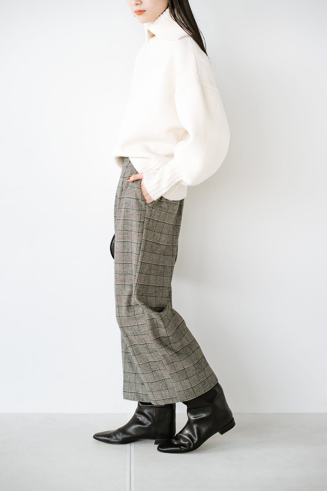 haco!|ＡＮＮＡ ＬＵＮＡ 先染め両面起毛ストレッチワイドパンツ