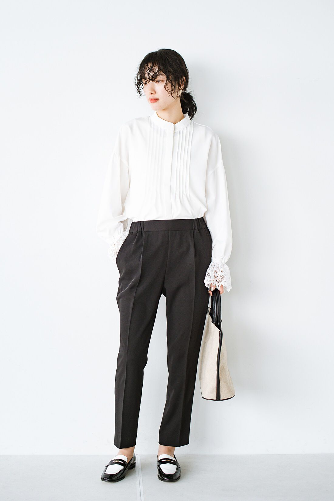 haco!|ANNA LUNA　ＥＰＵ強撚ツイルタックテーパードパンツ