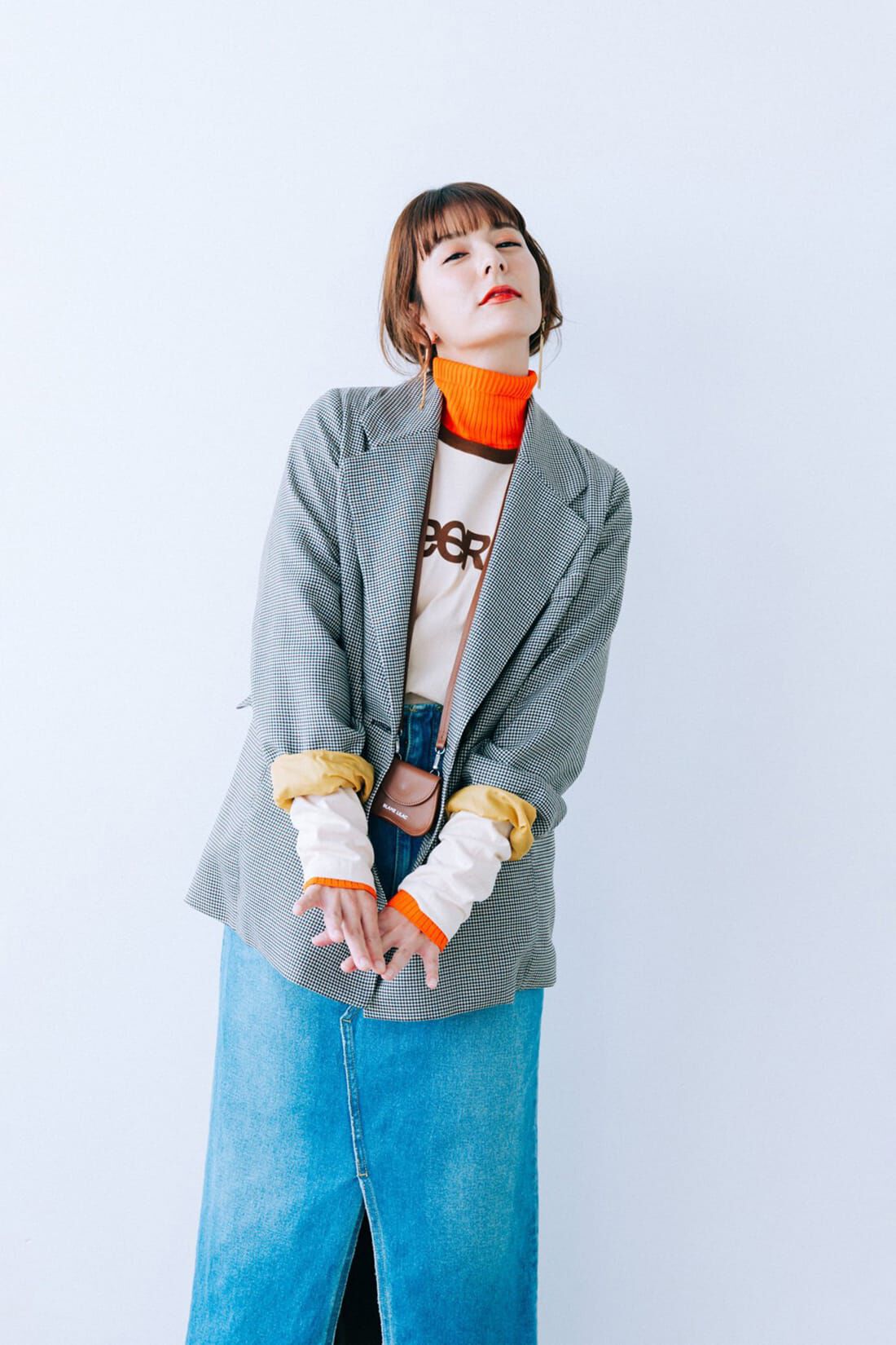 haco!|ｈａｃｏ！ 頑張れ自分！という時にぐいっと背中を押してくれるジャケット＆スカートＴＷＯ−ＰＩＥＣＥ ｂｙ ＬＯＶＥ＆ＰＥＡＣＥ ＰＲＯＪＥＣＴ〈ブラウン系その他〉