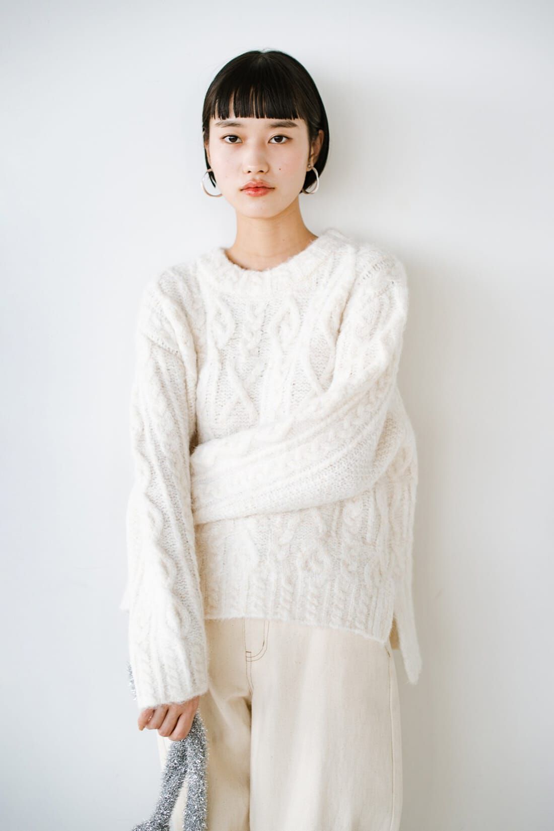 ＡＮＮＡ ＬＵＮＡ ケーブル柄プルオーバー
