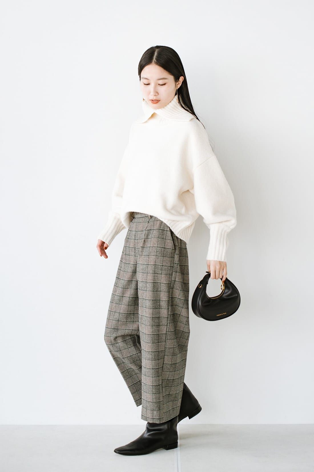haco!|ＡＮＮＡ ＬＵＮＡ 先染め両面起毛ストレッチワイドパンツ