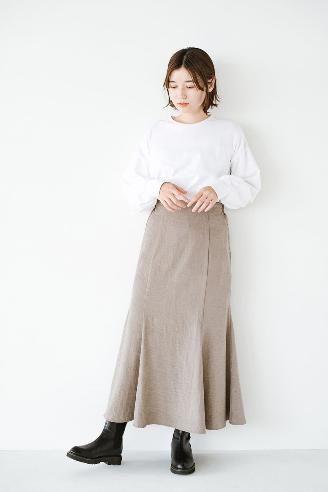 ｈａｃｏ！　大人っぽさも女っぽさも欲しいときの相棒！　やさしい雰囲気だけどぼやけない起毛素材がポイントのマーメイドスカートｂｙ　ｗｈｏ　ｍａｄｅ　ｍｅ