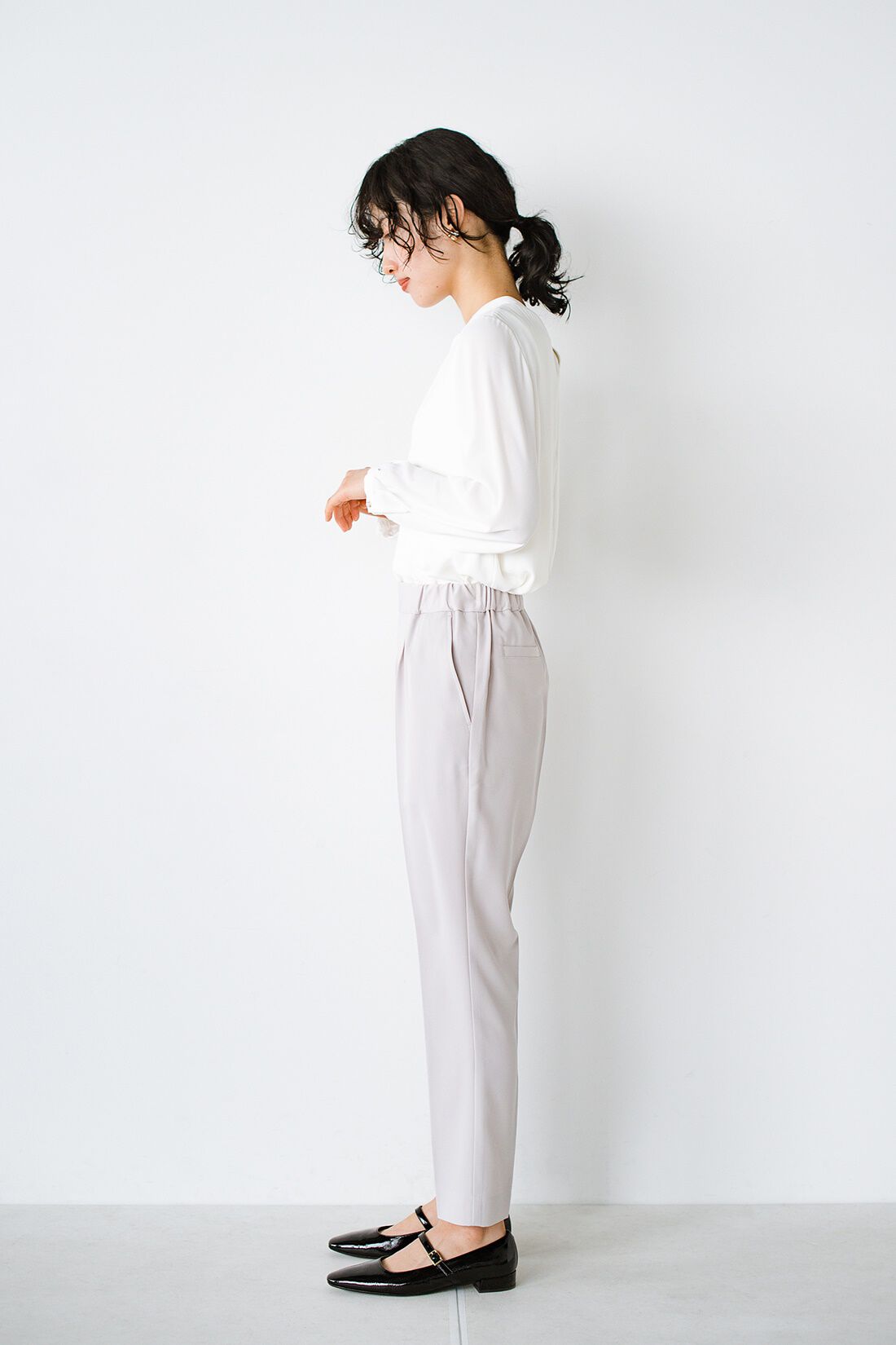 haco!|ANNA LUNA　ＥＰＵ強撚ツイルタックテーパードパンツ