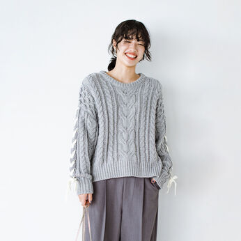 haco! | 勝負にかけるビクトリーニット〈グレー〉