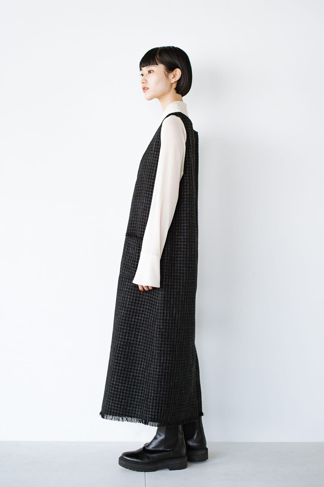 haco!（ハコ）の「洗濯機で洗えちゃうジャカード素材のジャンパースカート（ジャンパースカート）」 - WEAR