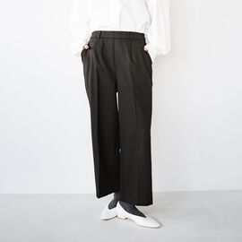 haco! | 両面起毛ストレッチワイドパンツ〈ブラック〉