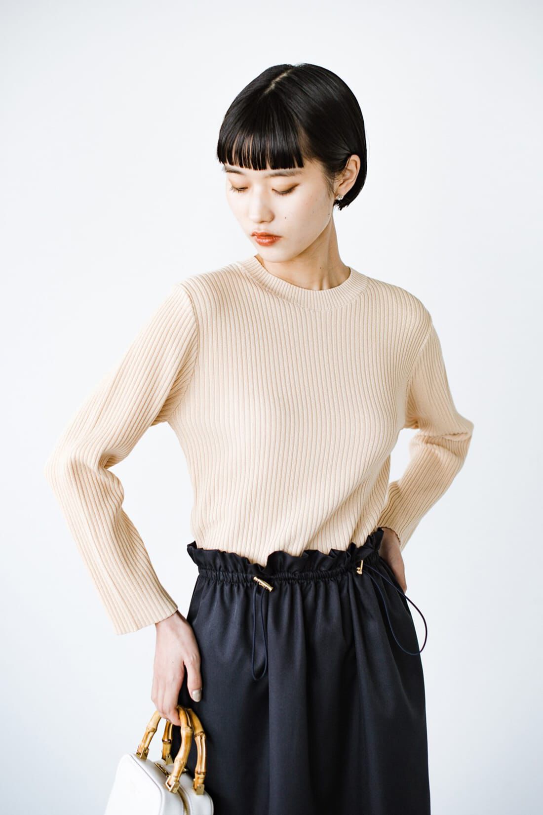 haco!［ハコ］|ＡＮＮＡ ＬＵＮＡ リブニットドッキングワンピース〈ネイビー〉