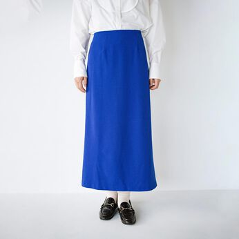 haco! | オシャレ見えして便利なストレッチスカート〈ブルー〉