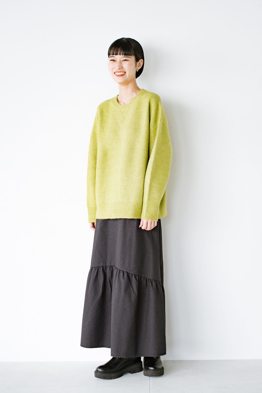 haco!|ｈａｃｏ！ スウェットとニットのいいとこどり！オシャレごころと暖かさと大人っぽさ、全部そろったウォッシャブルニット ｂｙ ｑｕｅ ｍａｄｅ ｍｅ〈グリーン〉