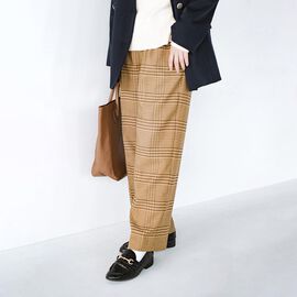 haco! | チラリと見えるだけでもかわいいチェックパンツ〈ブラウン〉