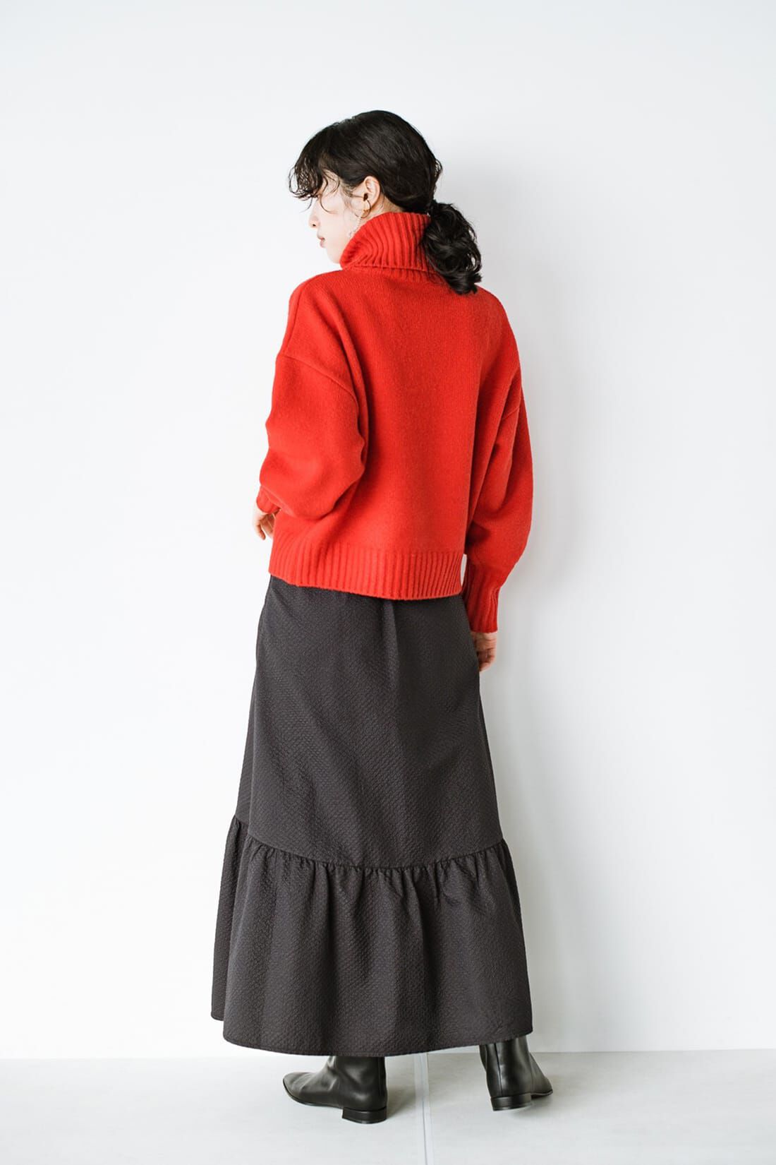 haco!|ｈａｃｏ！ 女らしさは包んで魅せる スリットタートルネックニット