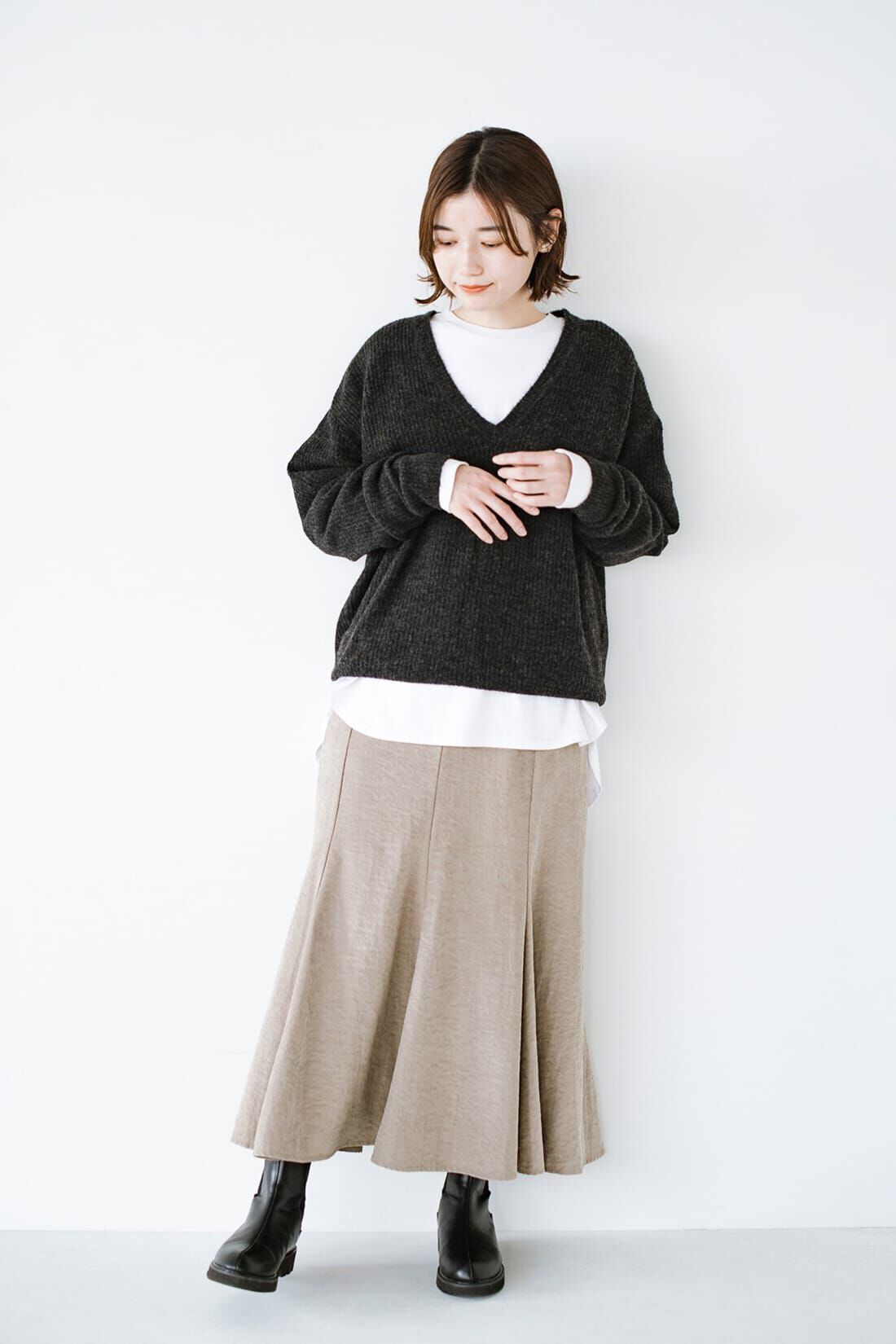 haco!［ハコ］|ｈａｃｏ！　大人っぽさも女っぽさも欲しいときの相棒！　やさしい雰囲気だけどぼやけない起毛素材がポイントのマーメイドスカートｂｙ　ｗｈｏ　ｍａｄｅ　ｍｅ