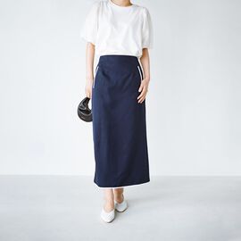 haco! | 配色パイピングのスカート〈ネイビー〉