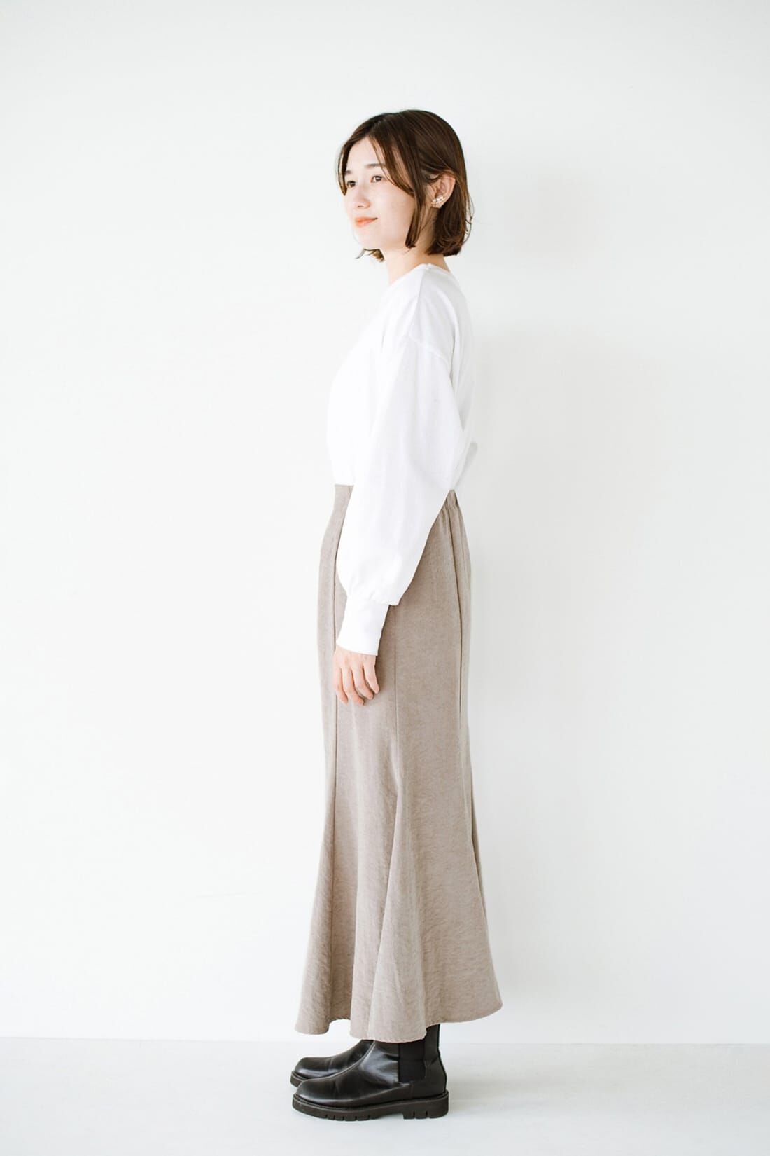 ｈａｃｏ！　大人っぽさも女っぽさも欲しいときの相棒！　やさしい雰囲気だけどぼやけない起毛素材がポイントのマーメイドスカートｂｙ　ｗｈｏ　ｍａｄｅ　ｍｅ