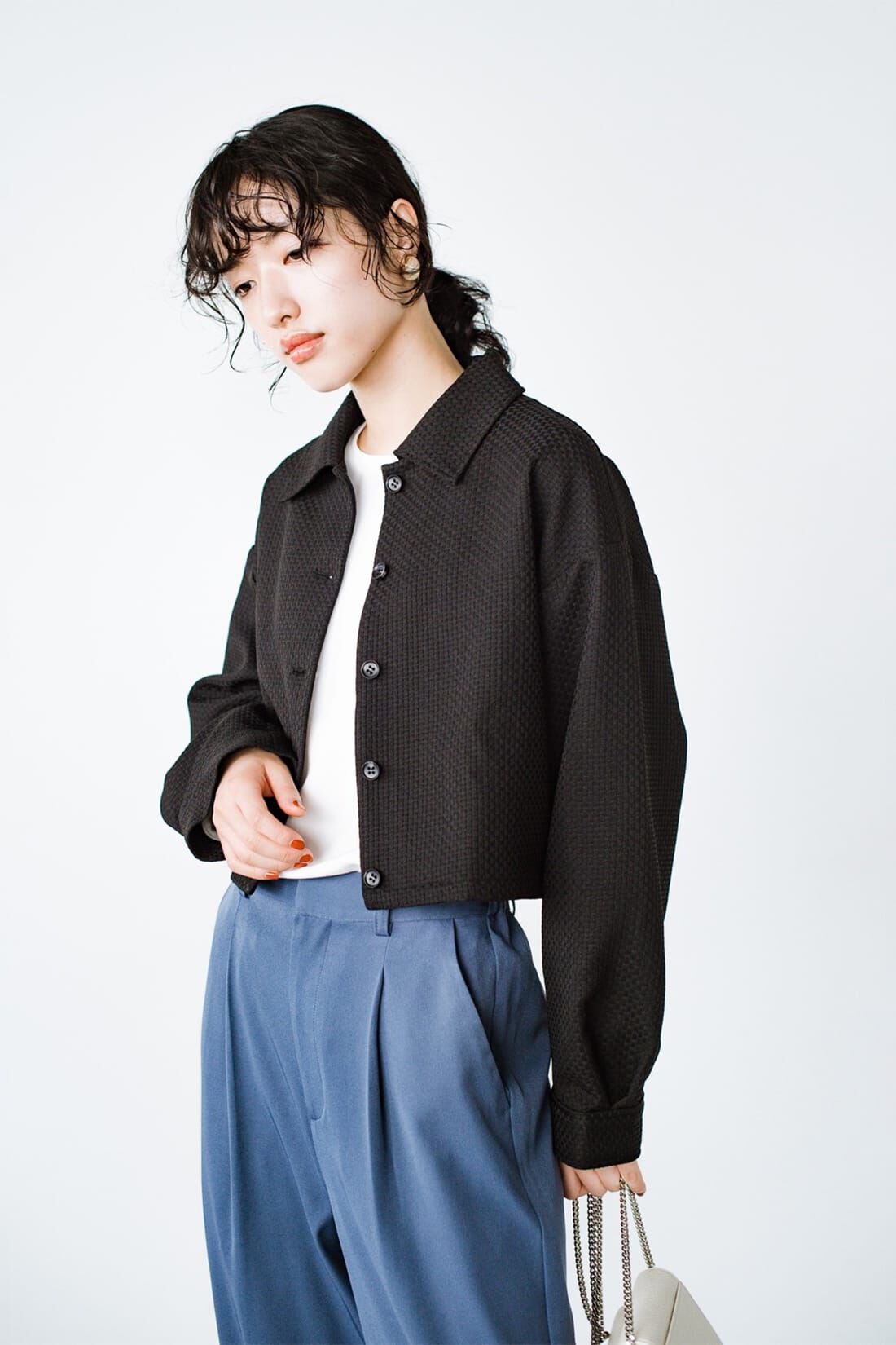 haco!|ｈａｃｏ！ 洗濯機洗いＯＫ！セットアップにもなるシャツジャケット〈日々グッジョ部’ｓ ｉｄｅａ〉〈ブラック〉