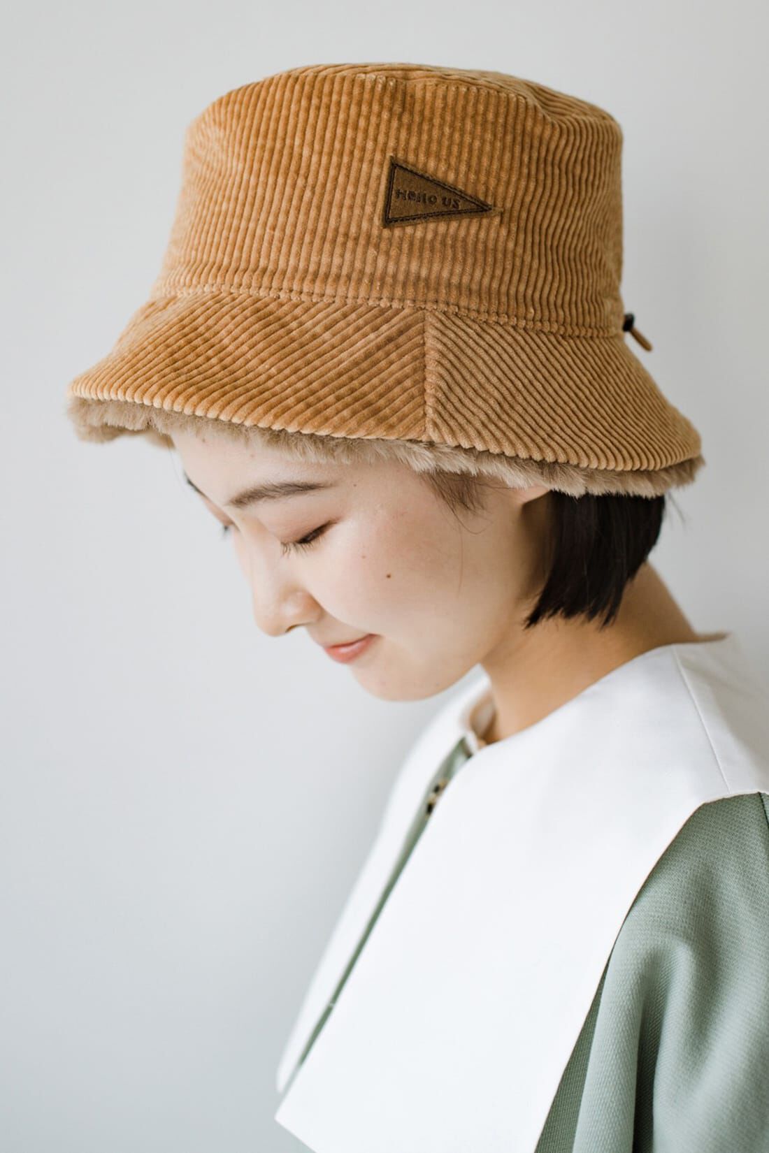 haco!［ハコ］|ＳＵＢＬＩＭＥ　気分やコーデに合わせて素材違いで楽しめる　２ＷＡＹバケットハット〈キャメル〉