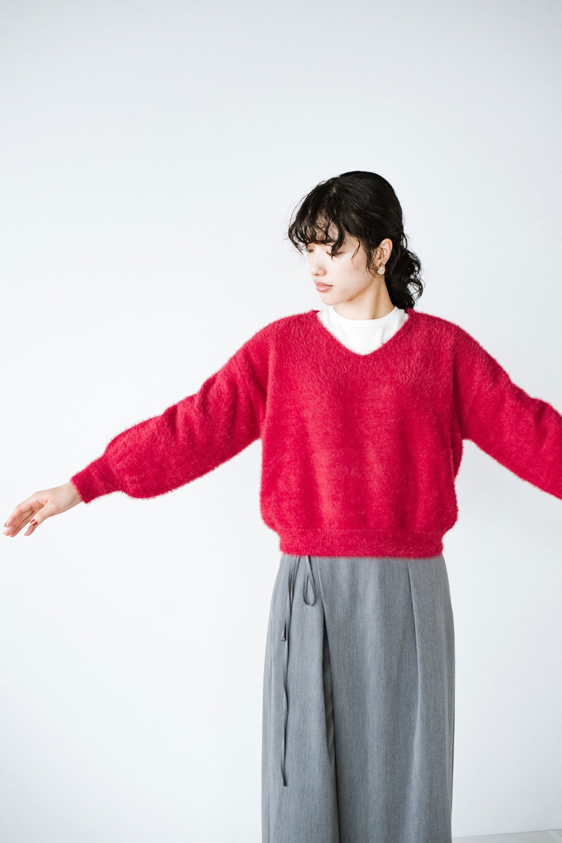haco!［ハコ］|ｈａｃｏ！ 心までふわふわあったかい 女っぽＶネックニット