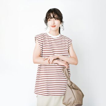 haco! | ハートが生まれた! ちょい袖トップス〈ブラウン〉