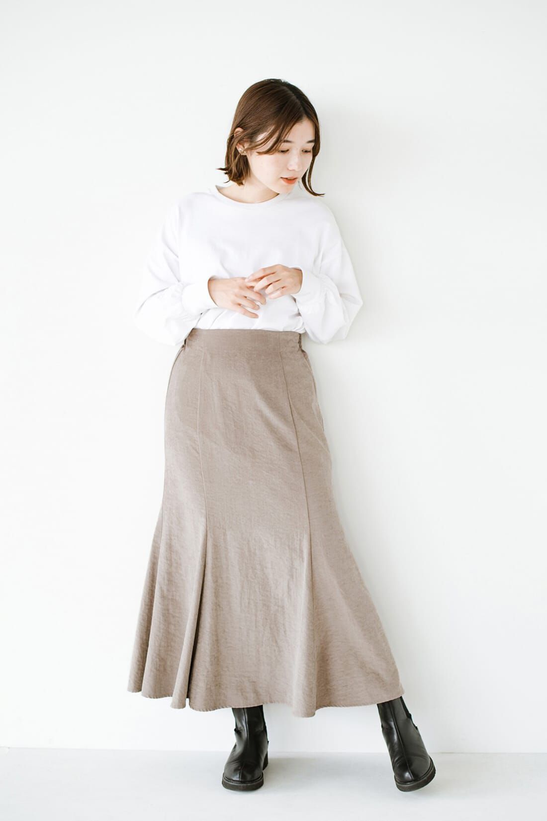 haco!［ハコ］|ｈａｃｏ！　大人っぽさも女っぽさも欲しいときの相棒！　やさしい雰囲気だけどぼやけない起毛素材がポイントのマーメイドスカートｂｙ　ｗｈｏ　ｍａｄｅ　ｍｅ