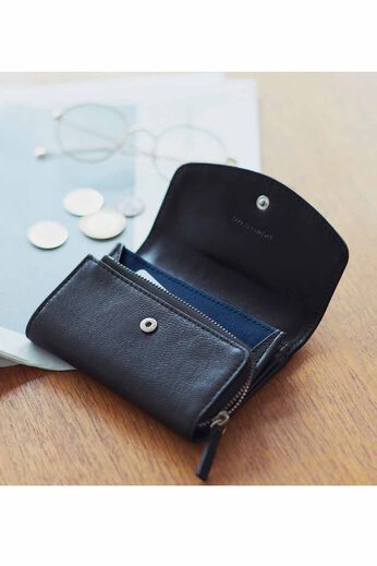 フェリシモギフトショップ | ポケットサイズとっておき本革財布〈ＢＫ〉リブイン
