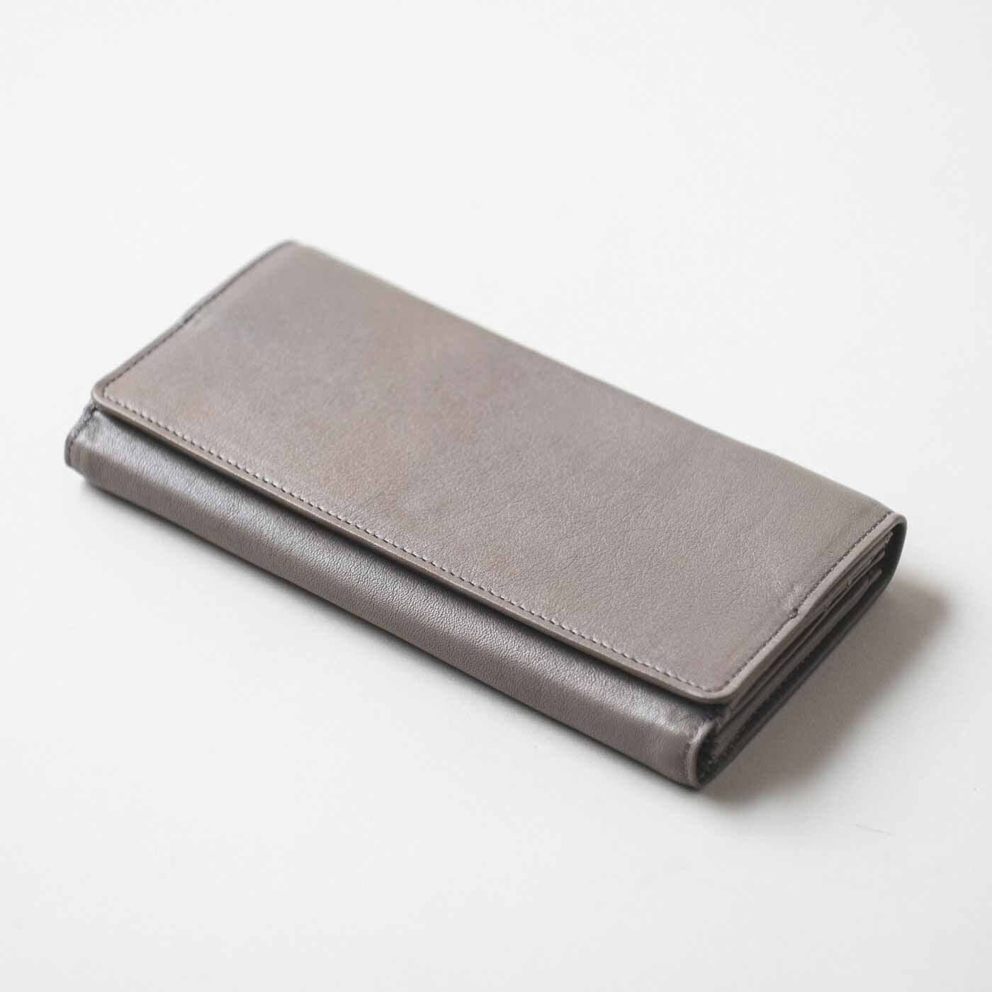 フェリシモギフトショップ|財布職人と作った 職人本革のギャルソンウォレット〈グレー〉
