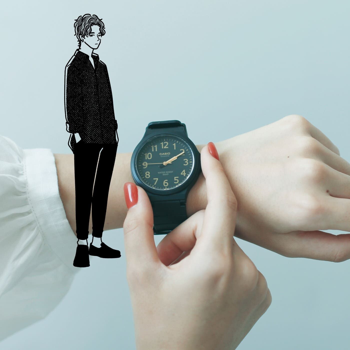 フェリシモギフトショップ|このごろ meets CASIO 推しカシ　しっとりムーンライトボーイ〈MW-240-1B2JH〉|推しカシといっしょに。闇夜に浮かぶ月のような、ちょっと陰のあるミステリアスなボーイを想って……