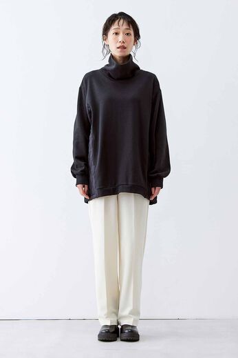フェリシモギフトショップ | キルティングと裏起毛のチュニック〈ＢＫ〉リブイ