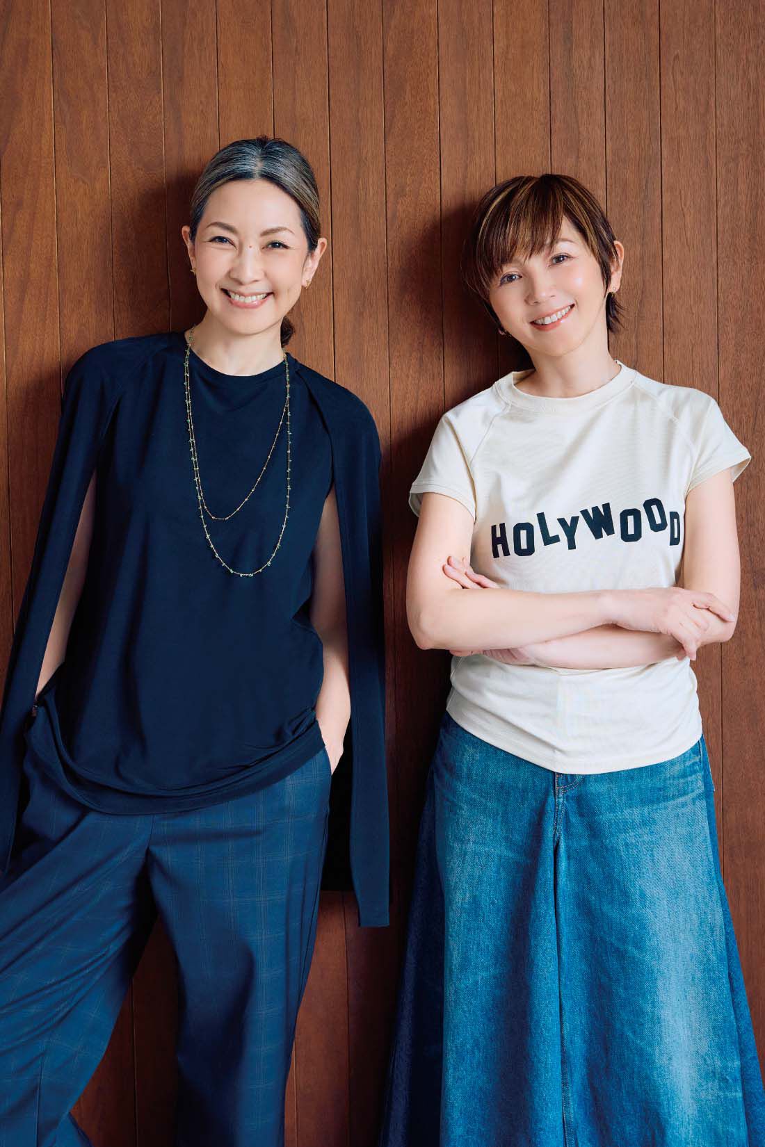 フェリシモギフトショップ|大人の女史会×frauglatt　ゆとり仕立てできちんと見え 小顔印象ダブルガーゼジャケット〈千鳥格子〉|＼50代からの人生を楽しもう！／『大人の女史会』の松本孝美さん、渡辺満里奈さん