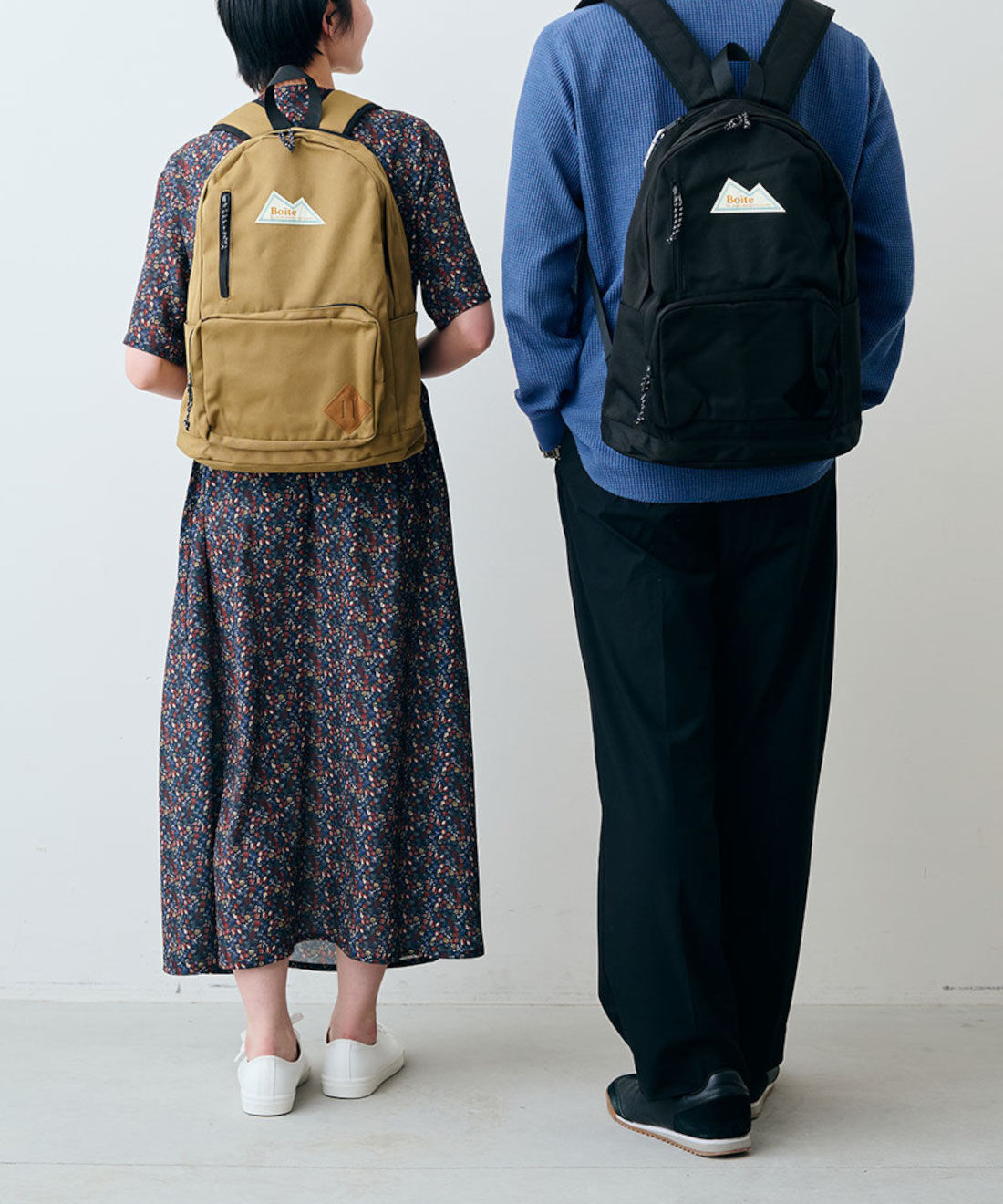 フェリシモギフトショップ|【WEB限定】スタンダードバックパックリュック【シロップ．バスケット】|女性モデル身長：163cm　男性モデル身長：183cm