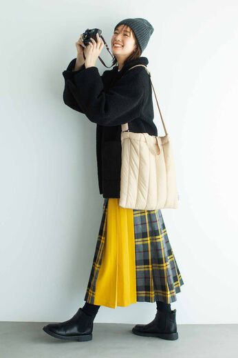 フェリシモギフトショップ | 手ぶらお出かけ！キルテングバッグ〈ＩＶ〉リブイン