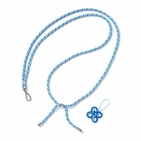 フェリシモギフトショップ | 叶結び京くみひもスマホストラップ〈青〉