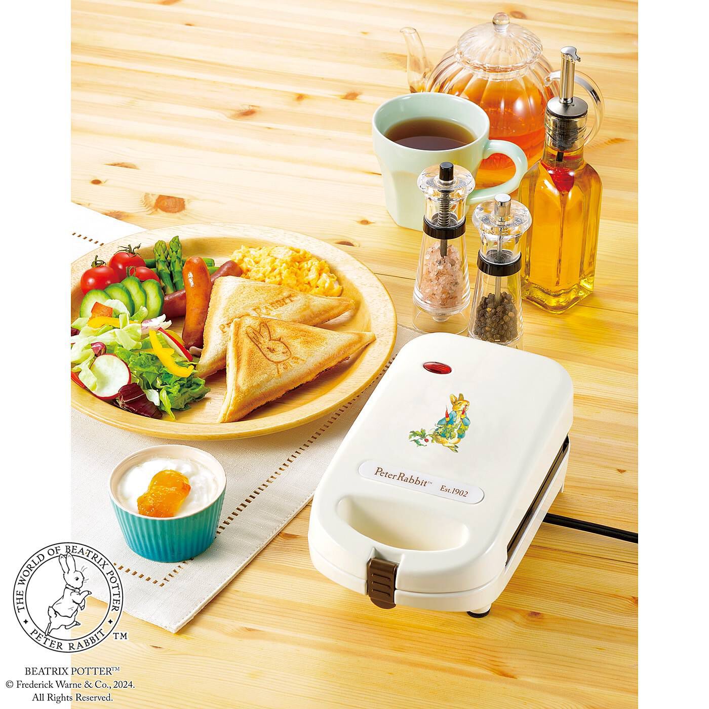 フェリシモギフトショップ|ピーターラビット（TM）　かわいい焼き目で気分も上がる　プレスホットサンドイッチメーカー
