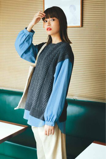  | シャツドッキングチュニ〈ＧＹ〉リブイン