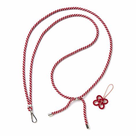 フェリシモギフトショップ | 叶結び京くみひもスマホストラップ〈赤〉