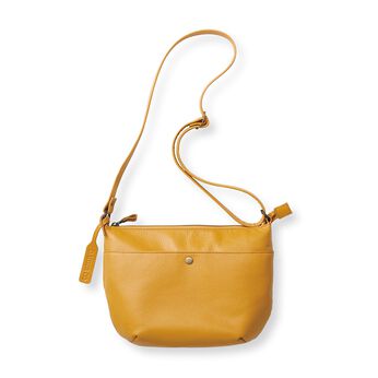フェリシモギフトショップ | Ｌ＋姫路レザーの撥水ショルダーバッグ　イエロー