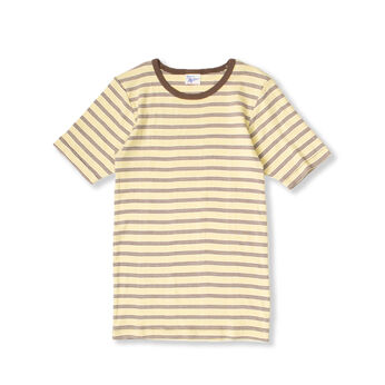 フェリシモギフトショップ | miller リブボーダーＴシャツ〈イエロー×ブラウン〉