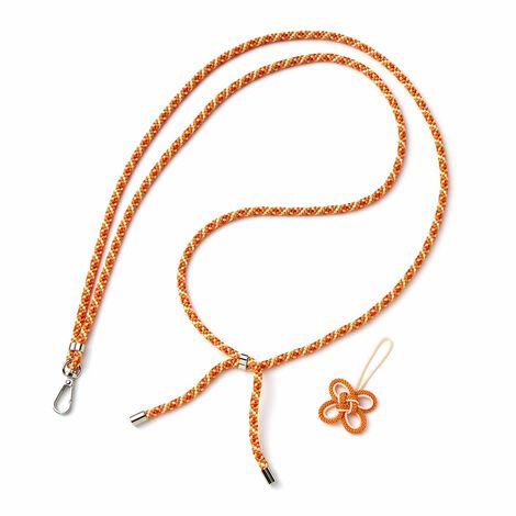 フェリシモギフトショップ | 叶結び京くみひもスマホストラップ〈橙〉