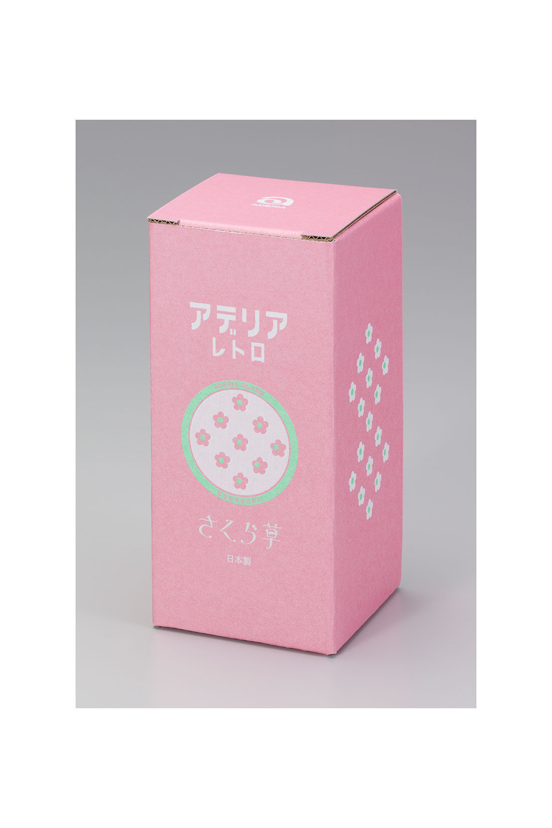 フェリシモギフトショップ|アデリアレトロ　脚付きグラス【シロップ．バスケット】|1.さくら草　かわいい箱でお届け♪